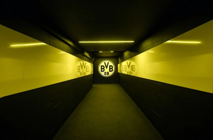 Le tunnel menant au terrain du Signal Iduna Park de Dortmund le 5 mai 2020 Ă Dortmund