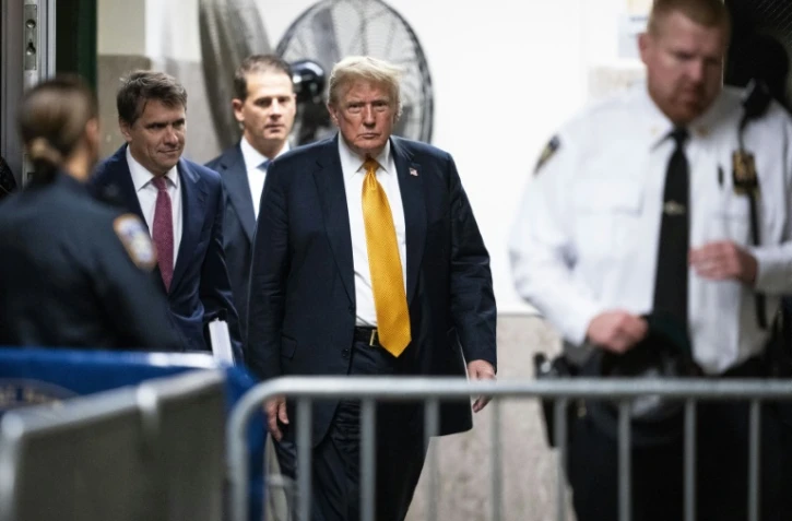 Donald Trump à son arrivée au tribunal de Manhattan, à New York, le 29 mai 2024