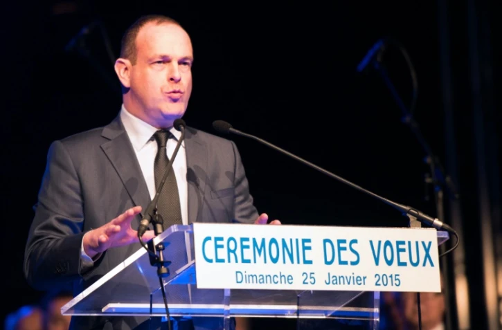 Le maire FN d'Hénin-Beaumont Steve Briois le 25 janvier 2015 dans sa commune