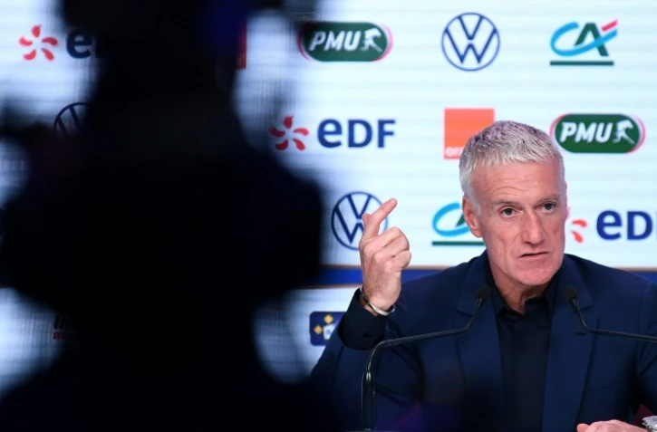 Le sélectionneur des Bleus Didier Deschamps donne une conférence de presse, le 7 novembre 2019 à Paris