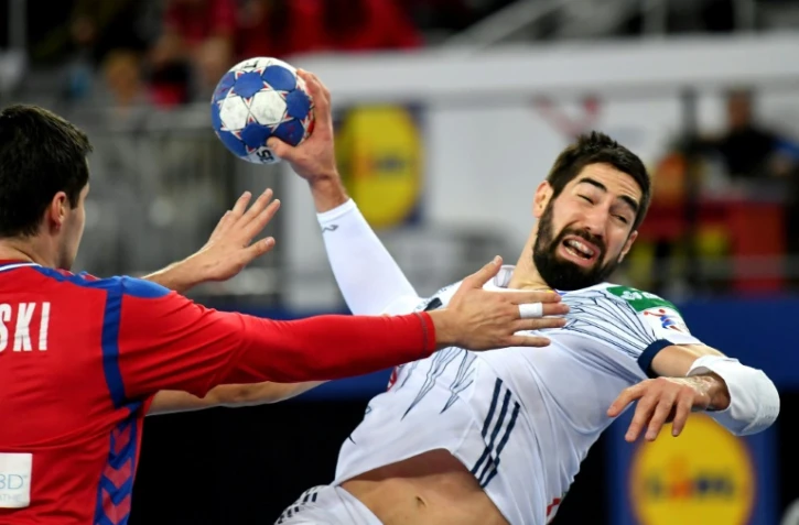 Le Français Nikola Karabatic lors du match face à la Serbie à Zagreb à l'Euro, le 22 janvier 2018
