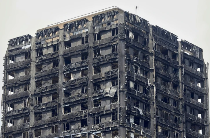 Vue de la tour Grenfell, le 22 juin 2017 à Londres