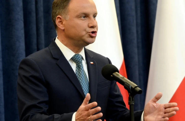 Le président polonais Andrzej Duda, le 24 juillet 2017 à Varsovie