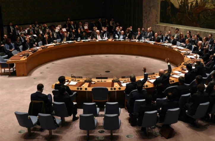 Le Conseil de Sécurité des Nations Unis votent l'adoption d'une résolution contre le financement de l'EI, le 17 décembre 2015