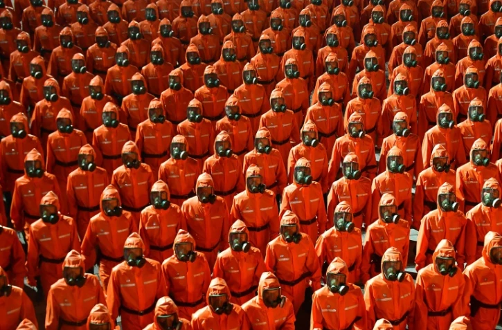 Parade des "forces paramilitaires et de sécurité publique" à Pyongyang le 9 septembre 2021