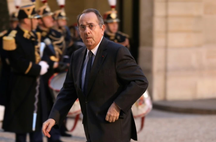 Le préfet de police de Paris Michel Delpuech le 30 janvier 2018 dans la cour de l'Élysée à Paris