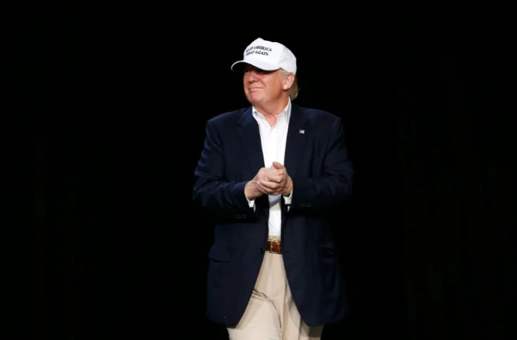 Le candidat républicain à la Maison Blanche Donald Trump s'adresse à ses partisans, le 19 août 2016 à Diamondale (Michigan)