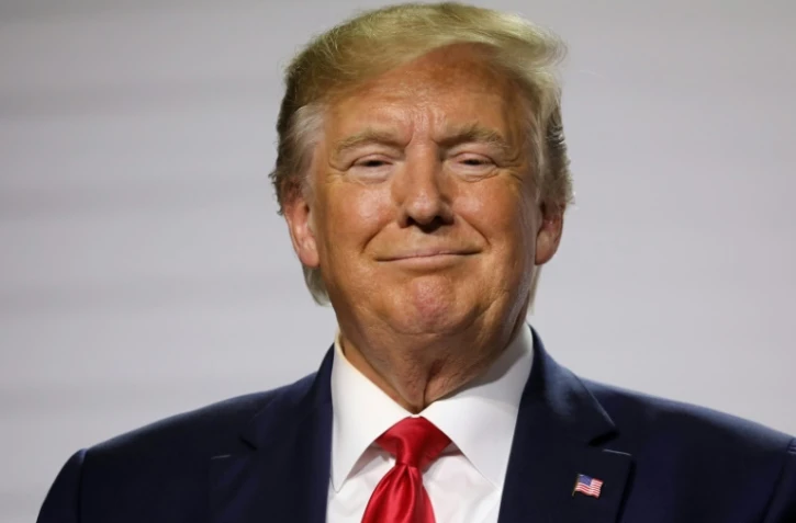 Le président américain Donald Trump à l'issue du G7, le 26 août 2019 à Biarritz (sud-ouest de la France)