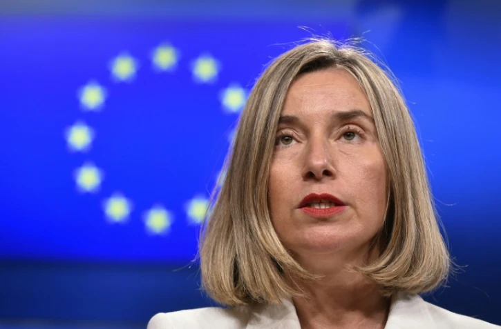L'ancienne cheffe de la diplomatie de l'UE, Federica Mogherini, à Bruxelles, le 15 mai 2018