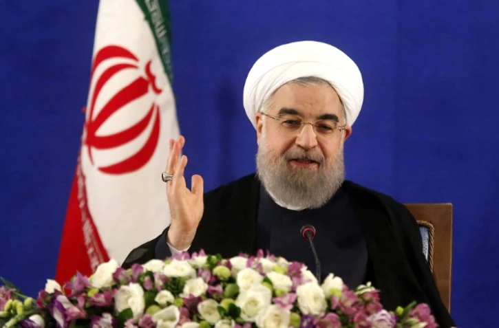 Le président iranien Hassan Rohani, lors d'une conférence de presse le 22 mai 2017 à Téhéran