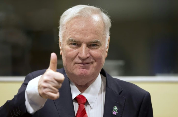 Ratko Mladic, l'ex-chef militaire des Serbes de Bosnie, lors de son procès au tribunal de La Haye, le 22 novembre 2017