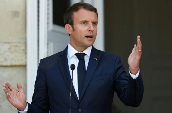 Le président français Emmanuel Macron, le 25 août 2017 à Varna en Bulgarie
