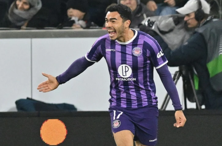 Le milieu de terrain chilien de Toulouse Gabriel Suazo a inscrit le but de la victoire (2-1) de son équipe lors du match de Ligue Europa sur la pelouse du Linz ASK le 14 décembre 2023 à Linz (Autriche)
