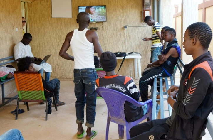 Des réfugiés en provenance de Libye dans un centre de transit, le 29 mars 2017 à Niamey, au Niger