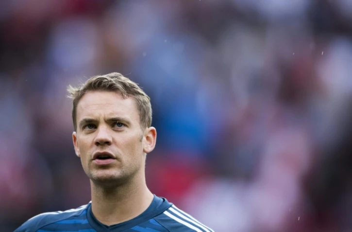 Le gardien de but allemand Manuel Neuer avant un amical face aux Autrichiens, à Klagenfurt en Autriche, le 2 juin 2018
