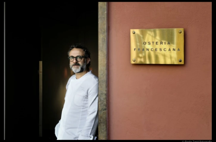 Photo fournie par l"Osteria Francescana", le 14 juin 2016, du chef italien Massimo Bottura