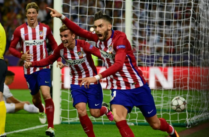 Le Belge Yannick Carrasco (d), auteur de l'égalisation pour l'Atletico contre le Real, en finale de la Ligue des champions, le 28 mai 2016 à San Siro