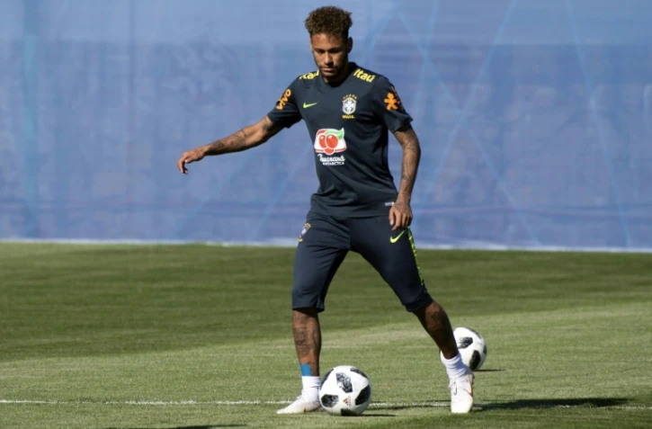 Neymar à l'entraînement, à Sotchi, le 13 juin 2018
