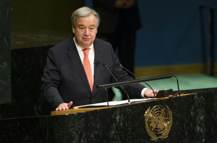 Antonio Guterres devant l'Assemblée générale des Nations unies, à New York, le 12 décembre 2016