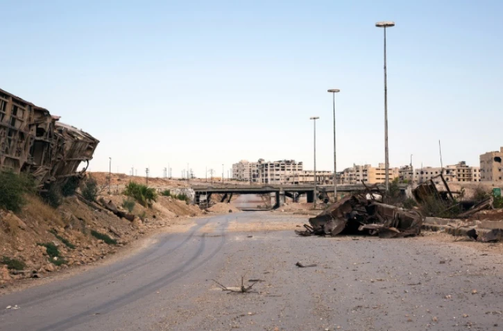 Castello Road, principale voie d'accès pour l'aide humanitaire en direction de la ville syrienne d'Alep, le 16 septembre 2016