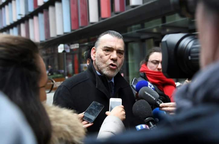 L'avocat Frank Berton, qui représente la famille de la victime Sophie Lionnet, s'exprime devant les journalistes le 20 mars 2018 à Londres