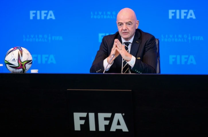 Le président de la Fifa Gianni Infantino, le 20 octobre 2021 au siège de l'institution à Zurich