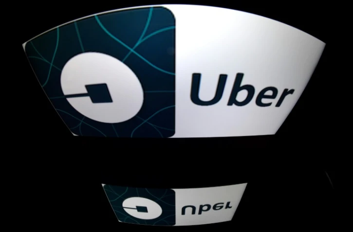 Logo de Uber, le 28 décembre 2016, à Paris