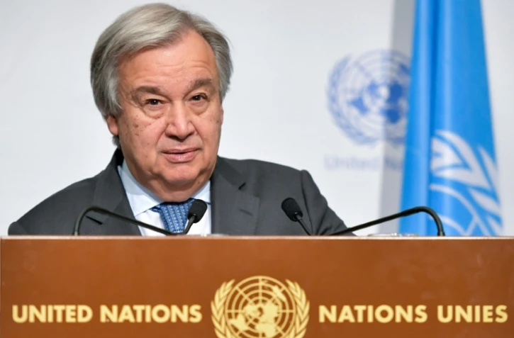 Le Secrétaire général des Nations Unies, Antonio Guterres, photographié le 30 juin 2017  en Suisse, est "profondément déçu" de l'échec des négociations inter-chypriotes