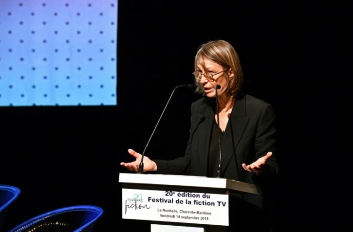 La ministre de la Culture Françoise Nyssen au Festival de la fiction de La Rochelle, le 14 septembre 2018