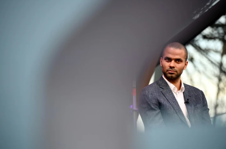 Le Français Tony Parker, ancienne star des San Antonio Spurs en NBA et désormais président du club de basket-ball de l'Asvel, à Paris le 2 février 2021
