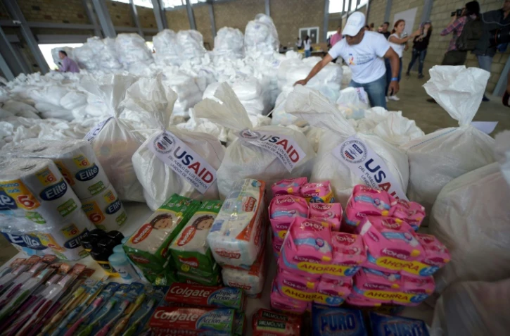 L'aide humanitaire s'accumule à la frontière entre la Colombie et le Venezuela le 8 février 2019 