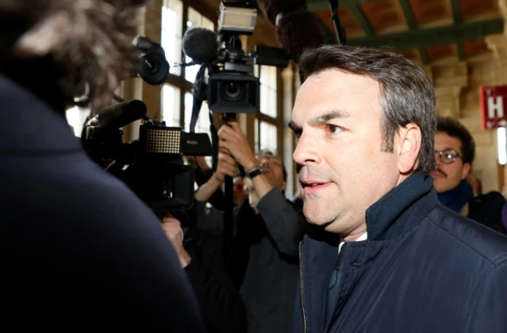 Thomas Thevenoud lors de son arrivée au tribunal de Paris le 19 avril 2017
