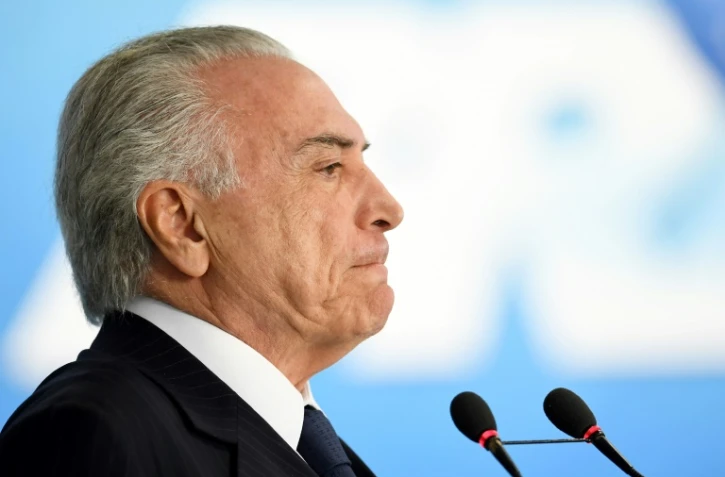 Le président brésilien Michel Temer sle 26 juin 2017 à Brasilia