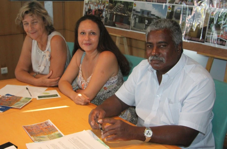 Lors de la présentation de la 4ème édition de In tan pou kol ansanm (Photo D.R.)