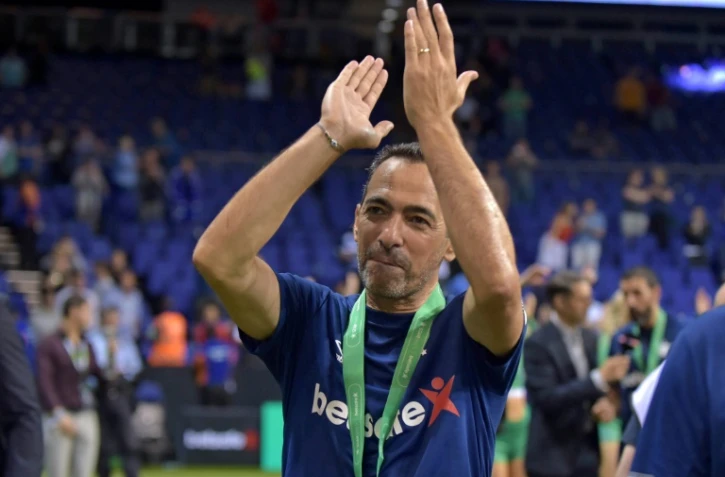 L'ancien international français de football Youri Djorkaeff à l'issue de la finale des "Star Sixes", entre la France et le Danemark à Londres, le 16 juillet 2017