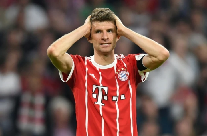 Le capitaine du Bayern Thomas Müller lors du match face au Real Madrid en demi-finales aller de C1, le 25 avril 2018 à Munich