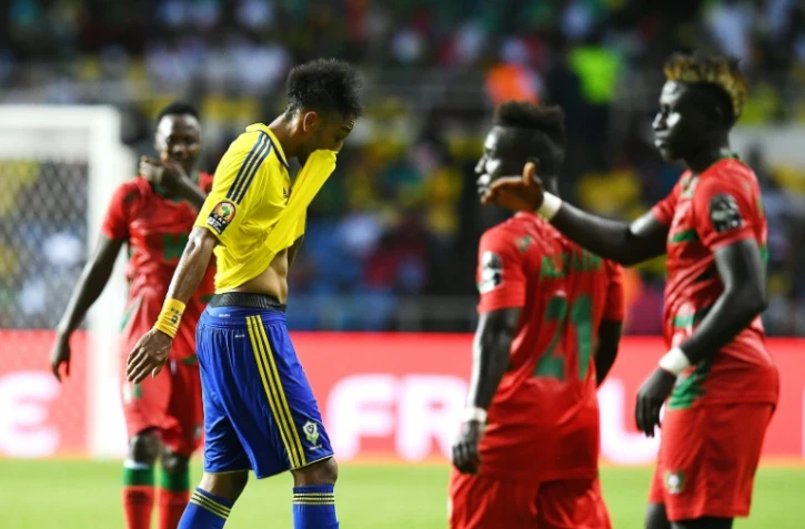 La star Pierre-Emerick Aubameyang et le Gabon ont été accrtoché par la Guinée Bissau en ouverture dela CAN, le 14 janvier 2017 à Libreville 