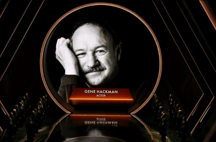 Une image de l'acteur américain Gene Hackman lors de la 97ème cérémonie des Oscars à Hollywood, en Californie, le 2 mars 2025 