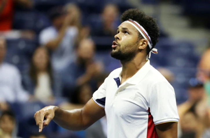 Jo-Wilfried Tsonga, éliminé par le prodige canadien Denis Shapovalov, lors d'une journée sombre por le tennis français, le 30 août à l'US Open