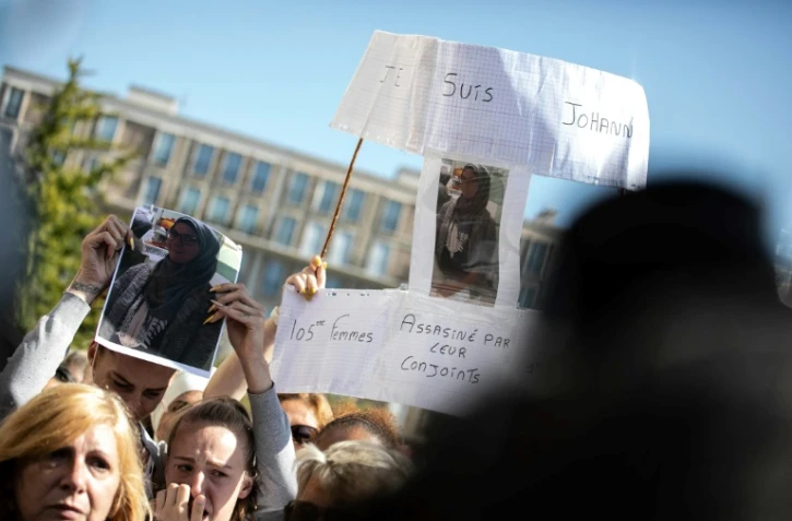 Rassemblement contre les féminicides et en mémoire de Johanna, une femme de 27 ans tuée lundi au Havre,  le 18 septembre 2019