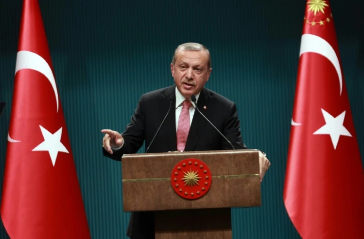 Le président turc Erdogan lors d'une conférence de presse au palais présidentiel à Ankara, le 20 juillet 2016