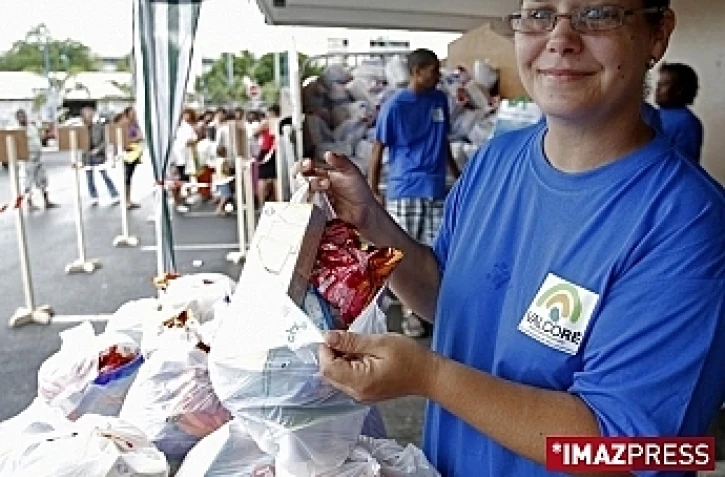 Distribution de colis alimentaires de l'association Valcoré (photo d'archives)