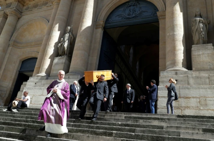 Les obsèques du comédien Jean-Marc Thibault, le 12 juin 2017 à l'église Saint-Roch, à Paris