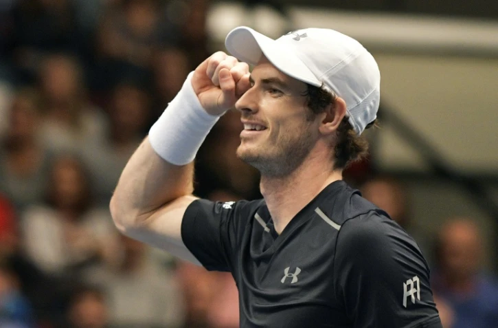 Le Britannique Andy Murray, N.2 mondial, après sa victoire en finale du tournoi de Vienne le 30 octobre 2016 