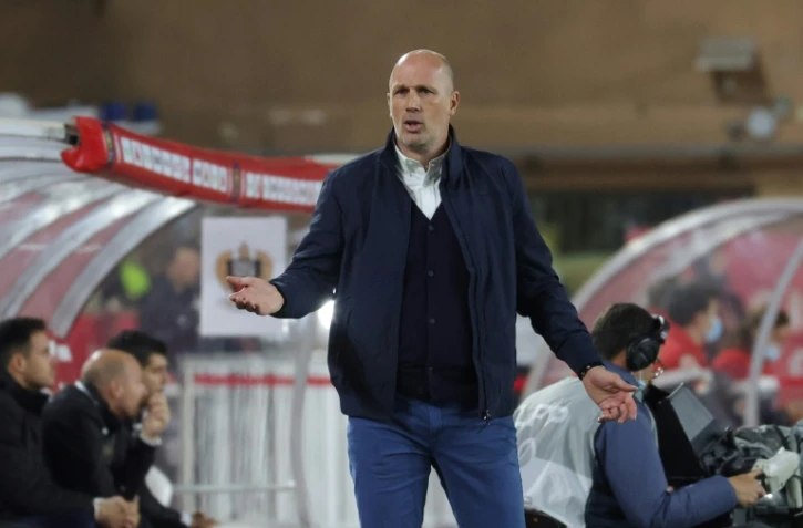 L'entraîneur de l'AS Monaco Philippe Clement lors du derby de la Côte d'Azur contre Nice à Louis II, le 20 avril 2022 