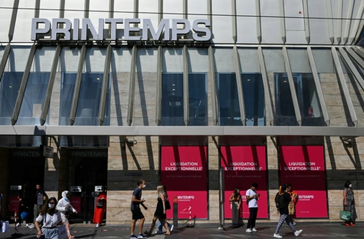 Devant le magasin Le Printemps à Strasbourg, le 4 septembre 2021