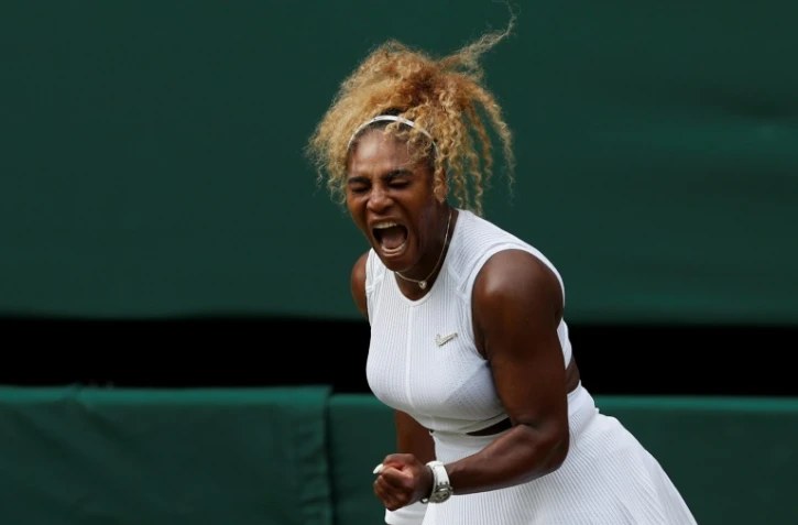 L'Américaine Serena Williams lors de son quart de finale victorieux face à sa compatriote Alison Riske, à Wimbledon le 9 juillet 2019