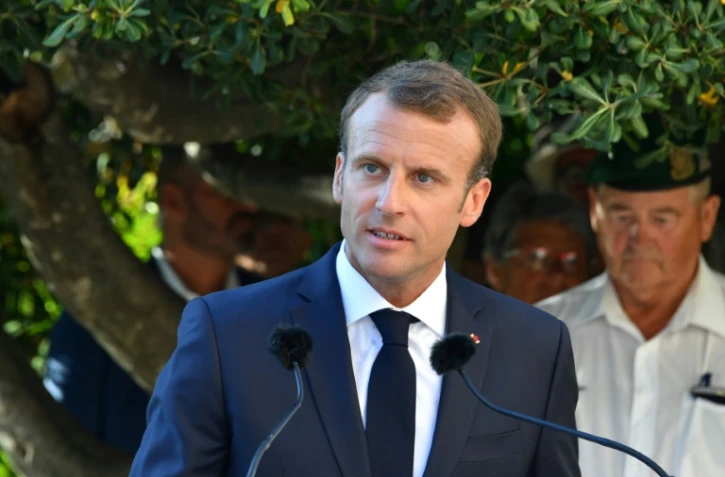 Le président français, Emmanuel Macron, à Bormes-les-Mimosas, le 17 août 2018