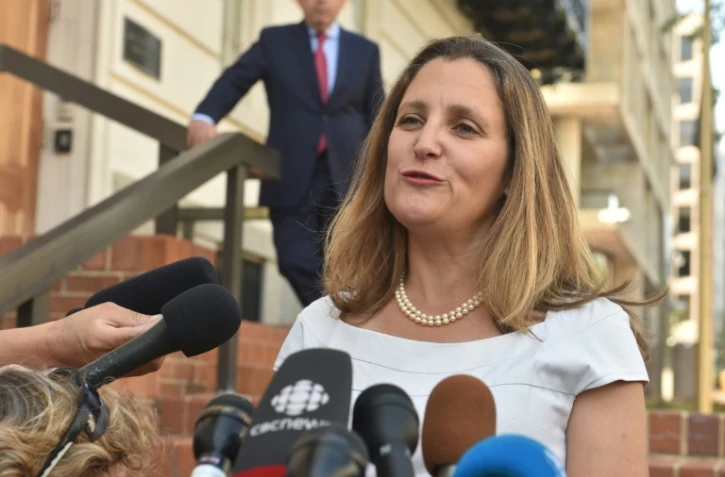 La ministre des Affaires étrangères canadienne Chrystia Freeland, à Washington DC le 28 août 2018