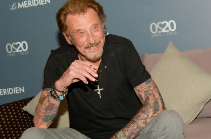 Johnny Hallyday le 29 avril 2016 à Noumea